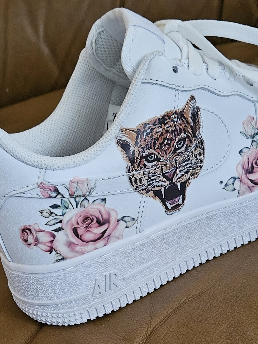 Women's Nike Air Force 1 '07 Customized Floral Designer Sneakers Sz 7.5 WOMEN/6Y - Picture 7 of 14